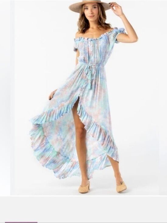 Tiare Hawaii Dresses & Skirts - Women's Tiare Hawaii Tie-Dye Maxi Dress S Blue Orange